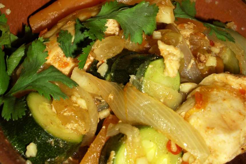 Moroccan Braised Chicken With Zucchini Recipe